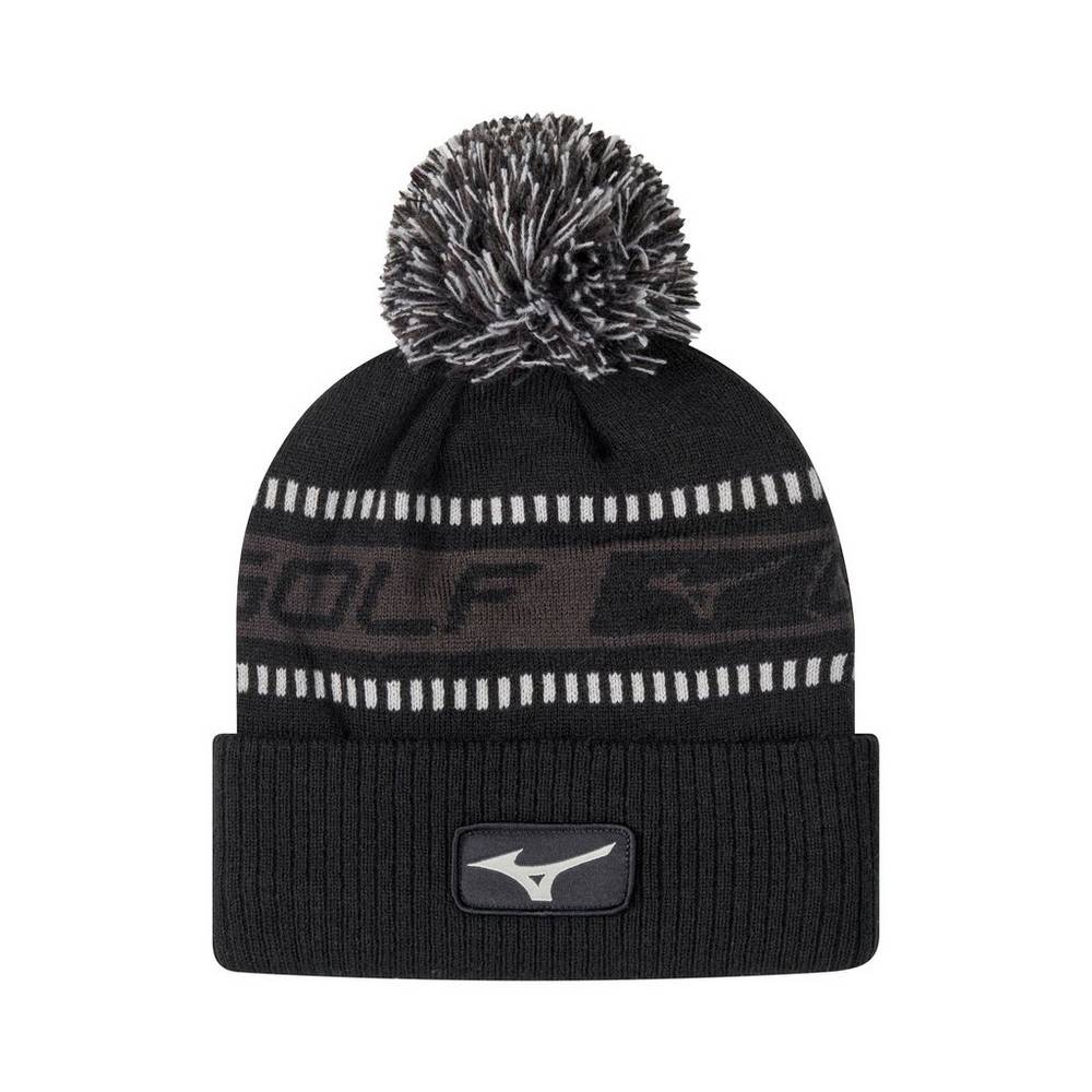 Gorro Mizuno Tour Knit Pom Invierno Hombre Negras/Gris Comprar WXLH-34580